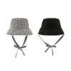 Sombrero de Pescador a Cuadros Retro Nuevo para Primavera y Otoño 2026 para Niñas, Sombrero Versátil de Moda para Niños