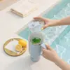 TYESO/2026 Nueva Taza Cerámica de Acero Inoxidable con Popote Plegable para Beber Directamente, Taza de Hielo Portátil de Doble Capa de Doble Uso