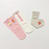 Calcetines de Algodón Peinado para Niños y Niñas Estilo Coreano de Primavera y Otoño con Patrón de Dibujos Animados Pequeños y Lindos