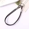 Novo Pingente de Celular com Cordão Duplo de Couro Acessório de Pulso Versátil Moda Pingente de Chaveiro para Capa de Celular