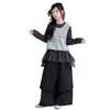 Conjunto de Otoño para Niña 2026 Nuevo Estilo Coreano de Dos Piezas Tejidas: Top y Culottes de Pierna Ancha para Niños