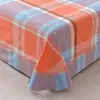 Juego de cuatro piezas de algodón 100% teñido en hilo, algodón lavado, cálido y suave, jacquard teñido en hilo de algodón puro fresco con rayas a cuadros sencillas