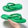 Novo chinelo de dedo feminino verão 2024 EVA sensação transfronteiriço praia sola reta chinelos de dedo em estoque atacado