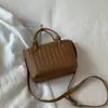 Bolso de Mano de Estilo Coreano para Comercio Exterior Transfronterizo, Bolso Tipo Cubo de Moda, Bolso de Hombro Texturizado y Elegante, Bolso Cruzado Retro Versátil