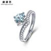 Anel de Prata Esterlina 925 Coroa de Princesa Moissanita de Nicho de Luxo Leve para Mulheres Estilo ins Versátil Anel de Casamento Joia Presente de Dia dos Namorados