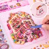 Pegatinas de paisaje estéreo 3D para niños, casa visual de apilamiento de escenas en miniatura, libro silencioso, pegatinas para diario hechas a mano DIY