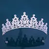 Corona de Novia Estilo Europeo Tocado para Boda Cumpleaños Ceremonia de Adulto Desempeño Corona de Cristal Versátil Accesorios para el Cabello