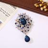 Broche retro europeu e americano atacado alta qualidade moda liga strass pino terno vestido festa floral corsage acessórios