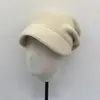 2026 Nuevo Gorro de Punto de Lana Pura Estilo Coreano para Mujer Otoño Invierno Protección para los Oídos Cálido Gorro de Lana Hace que la Cara se Vea Más Pequeña Gorro Holgado