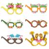 Gafas de Papel Decorativas Hawaianas Transfronterizas 2026 para Disfraces de Fiesta de Baile, Gafas Divertidas y Creativas para Fotos, Personalización al por Mayor