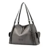 Bolso para Mujeres de Mediana Edad con Textura de Lichi, Bolso Tote de Gran Capacidad, Moderno y Elegante, Bolso de Mano y Bolso de Hombro Casual y Versátil