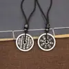 Colgante de moneda Shangui hecho de plata tibetana, colgante de moneda de cinabrio estilo chino vintage, accesorio de collar de hebilla de paz retro