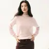 Elegancia suave estilo francés: Nueva colección 2026 de suéteres de cachemir para mujer de punto abierto, con estampado jacquard, de cuello semi-alto, versátiles y suaves