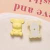 Lindo parche de oso de color sólido con pintura de goma mate, accesorios de joyería DIY, aretes, pasador para el cabello, material para funda de teléfono móvil al por mayor