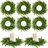 Amazon Pinheiro Norfolk Folha de Pinheiro Cipreste Anel de Vela Decoração de Mesa Acessórios de Natal Artificiais Suporte de Vela de Grama Aquática Anel