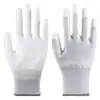 Luvas de Dedo com Revestimento PU Genuíno Proteção do Trabalho Antiderrapante Resistente ao Desgaste Unissex Trabalho Fino Borracha Trabalho Anti-estático Nylon