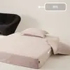 Juego de Sábana Bajera Ajustada de Terciopelo de Leche de Alta Gama, Pieza Única, Cubre Cama Grueso y Cálido de Terciopelo Coral, Protector de Colchón, Juego de Tres Piezas
