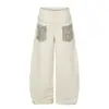 DD2026 Nuevo Patchwork Bloque de Color Bolsillo Juvenil Moderno Decoración de Perlas Pantalones Casuales Venta al por Mayor Suministro Directo 34