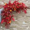 Fila Triangular de Flores para Boda Bosque de Flores Camino de Boda Arco de Bola de Flores Decoración con Postes de Madera Rincón de Flores Escenario de Flores Fondo Flor