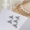 Novo Estilo Branco K Bow Nail Art Acessórios Cyber Celebrity Light Luxo Tridimensional Liga Bow Tie Acessórios DIY Decoração de Unhas