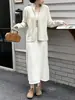 Nuevo Conjunto Casual Otoño/Invierno 2026: Conjunto de Dos Piezas para Mujer con Cárdigan de Punto con Cuello y Doble Cremallera y Falda de Cintura Alta