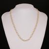 Jiexing Banhado a Cobre Ouro Real 14K Personalizado Hip Hop Corrente para Clavícula Colar Pulseira Elegante Moda Joias Coreana Novo Produto 2021