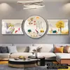 Galería de Pinturas Qiao Jia Pintura Colgante de Pared para Fondo de Sofá con Buen Significado, Pintura de Paisaje Simple y Lujosa, Estilo Nuevo, Pintura Decorativa para Sala de Estar Grande