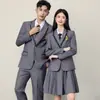 Elegante Vestido Blazer, Mismo Estilo que Uniforme Jk para Hombres y Mujeres, Atuendo de Presentación Estudiantil, Conjunto Estilo Universitario