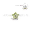 Zirconia Flor Pequeña de Cinco Pétalos Flor de Ciruelo F136 Tornillos para Oreja de Aleación de Titanio, Tornillos para Cartílago de Oreja, Tornillos para Labio, Tornillos para Ceja, Accesorios para Piercings Corporales