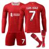 2425 Liverpool Principal No. 11 Salah Conjunto de Jersey de Manga Larga 3 Endo Airlines 9 Firmino No. 8 Jersey de Fútbol