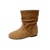 Botines Birkenstock New Wrinkled 2026 para Mujer 5cm Diseño de Otoño Botas de Mezclilla Retro Sensación Oculta de Aumento de Altura Versátil Occidental