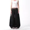 Calça jeans python black de perna larga, corte curvo, edição limitada Ano da Serpente, unissex, streetwear americano, estilo hip-hop, moderna e ousada, com estampa de cobra