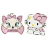 Nuevos parches de tela de gato grande bordado de dibujos animados con lunares de Mickey Mouse, accesorios de decoración de ropa DIY al por mayor