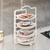 Estante de almacenamiento para bandejas de preparación de cocina, estante de preparación multicapa para uso doméstico, escurridor de platos multifuncional para escurrir y almacenar ingredientes