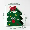 Bolsa de Fieltro Navideña Transfronteriza con Tela No Tejida de Fieltro para Dulces, Bocadillos y Manzanas, Bolsa de Regalo Creativa para Nochebuena