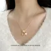 Collar con Colgante de Cruz de Circonita Súper Brillante Estilo Dulce-Cool Versátil Moda Vintage Cadena Sencilla para Clavícula para Mujeres