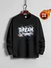 Sudadera de punto con estampado para hombre Invierno Popular Polar Moda Marca Cuello redondo Sudadera Cálida Versátil Camiseta básica para hombre