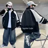 Estilo Nuevo de Otoño Ropa Infantil Versión Coreana Chaqueta Nueva Infantil Ropa Exterior para Niños Fresca y Atractiva Calle Moda Infantil Mediana y Grande Chaqueta de Béisbol