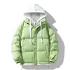 Cross-border inverno novo pão terno masculino engrossado algodão-acolchoado casaco solto na moda falso duas peças com capuz algodão-acolchoado casaco