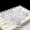 Anel de Cabeça Grande de Ágata Amarela, Anel Espesso em Forma de Gota de Calcedônia Amarela, Anel de Ágata Unissex