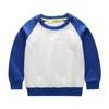Sudadera de Manga Larga Raglán con Bloques de Color y Cuello Redondo de Algodón Puro para Niños Pequeños, Estilo Primavera y Otoño 2026, Fabricante Directo para Niñas