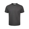 Algodón de Bambú Algodón Puro Transpirable Manga Corta Retro Americano Estampado Cuello Redondo Holgado Camiseta Superior Hombres Mujeres
