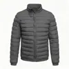 Jaqueta de algodão masculina de cor sólida com gola alta, outono e inverno, comércio exterior transfronteiriço, europeia e americana, casaco de algodão casual moderno e estiloso para homens