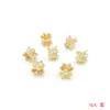 Retención de Color Fuerte Dorado Cobre Agujero Grande Doble Cara Hueco Flor de Encaje Base Collar Pulsera Base para Cuentas Joyería Hecha a Mano DIY Accesorios