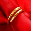 Anillos de Aro Dorados para Pareja al por Mayor, Anillo Dorado Arena Sun Wukong, Versiones para Hombre y Mujer, Popular Anillo Tesoro Supremo