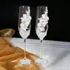 Vasos de Tostada Hechos a Mano Estilo Lujo Ligero, un Par de Kits de Materiales DIY, Regalos de Boda y Compromiso, Copas de Champaña para los Novios