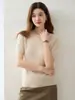 Suéter Básico de Gola Redonda Feminino Macio e Versátil Manga Três Quartos Estilo Simples Estilo Capaz Malha Camada Base Top