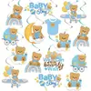 Colgante Espiral de Oso Baby Shower Tema Oso Fiesta de Cumpleaños Espiral Decoración de Fiesta