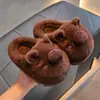 Bolsa de Inverno Capivara para Crianças com Sapatos de Algodão para Meninos e Meninas, Quente, Com Veludo Plus, Sola Grossa, Para Pais e Filhos, Pantufas de Algodão para Casa de Crianças