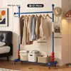 Cabideiro de chão resistente para uso doméstico no quarto, cabideiro interno móvel, varal simples, cabideiro de dormitório
